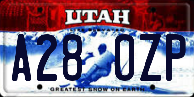 UT license plate A280ZP