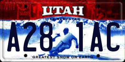UT license plate A281AC