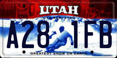 UT license plate A281FB