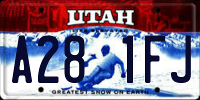 UT license plate A281FJ