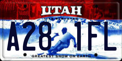 UT license plate A281FL