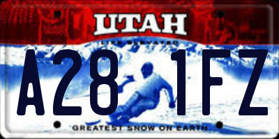 UT license plate A281FZ