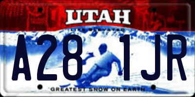 UT license plate A281JR