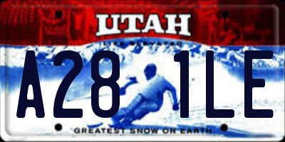 UT license plate A281LE