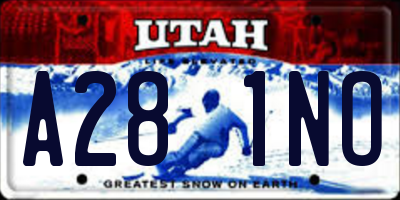 UT license plate A281NO