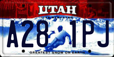 UT license plate A281PJ