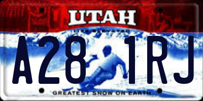 UT license plate A281RJ