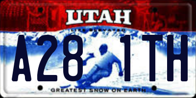 UT license plate A281TH