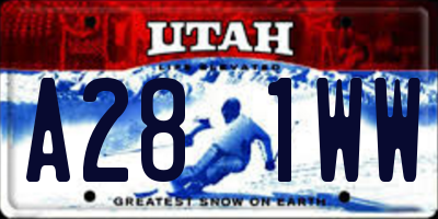 UT license plate A281WW