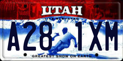 UT license plate A281XM