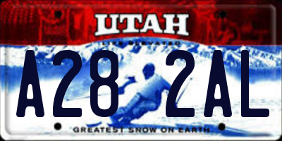 UT license plate A282AL