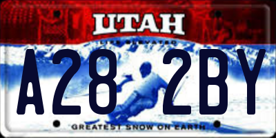 UT license plate A282BY