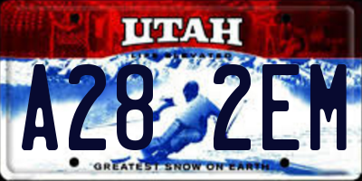 UT license plate A282EM