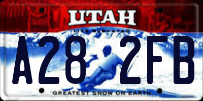 UT license plate A282FB