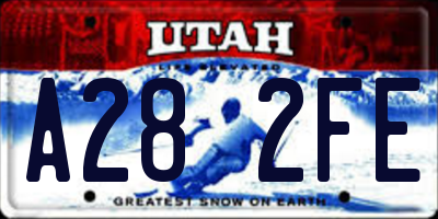 UT license plate A282FE