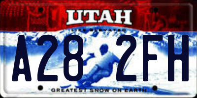 UT license plate A282FH