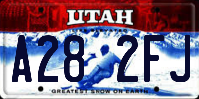 UT license plate A282FJ