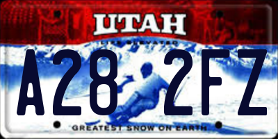 UT license plate A282FZ