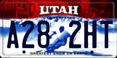 UT license plate A282HT