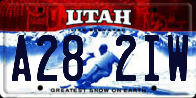 UT license plate A282IW