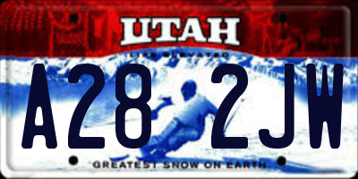 UT license plate A282JW
