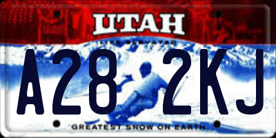 UT license plate A282KJ