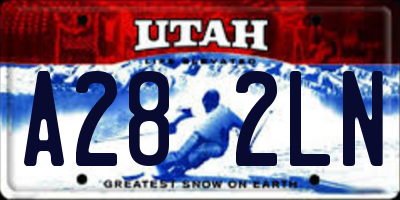 UT license plate A282LN