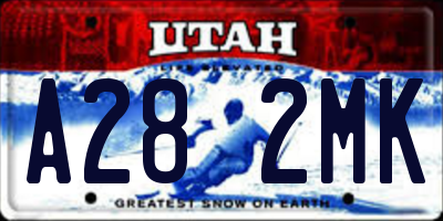 UT license plate A282MK