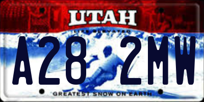 UT license plate A282MW
