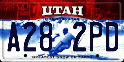 UT license plate A282PD