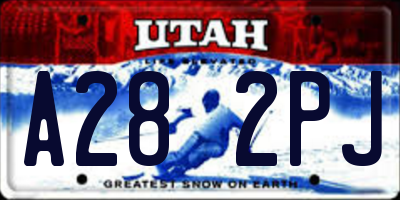 UT license plate A282PJ