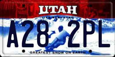 UT license plate A282PL
