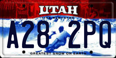 UT license plate A282PQ