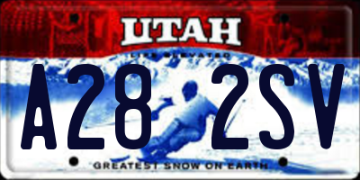UT license plate A282SV