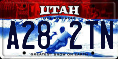 UT license plate A282TN
