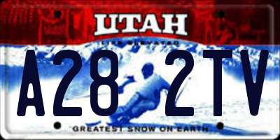UT license plate A282TV