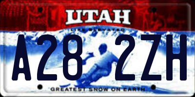 UT license plate A282ZH