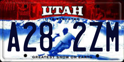 UT license plate A282ZM