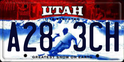 UT license plate A283CH