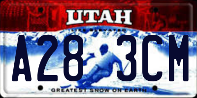 UT license plate A283CM