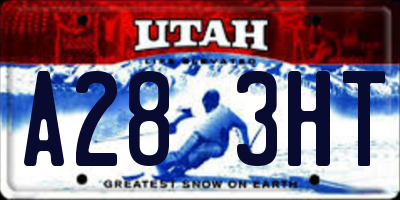 UT license plate A283HT