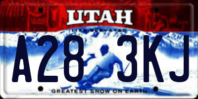 UT license plate A283KJ