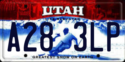 UT license plate A283LP