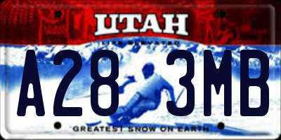 UT license plate A283MB