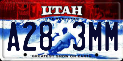 UT license plate A283MM