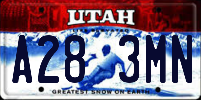 UT license plate A283MN