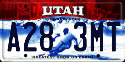 UT license plate A283MT