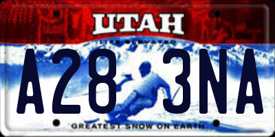 UT license plate A283NA