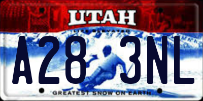UT license plate A283NL