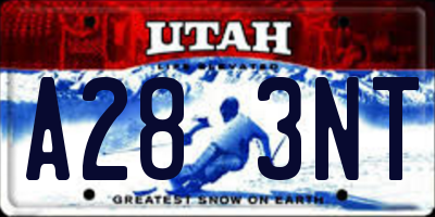 UT license plate A283NT
